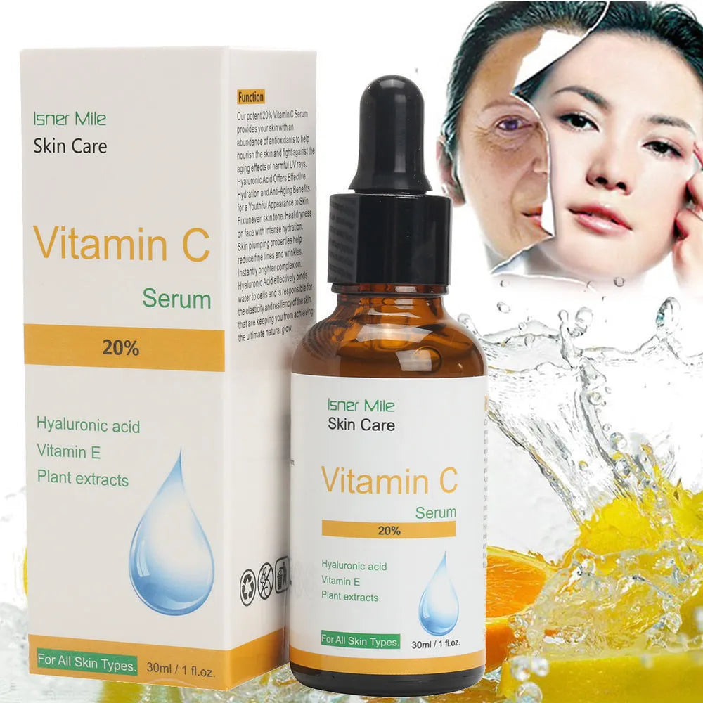 30ml glass bottle of Vitamin C Pure Serum for facial skincare