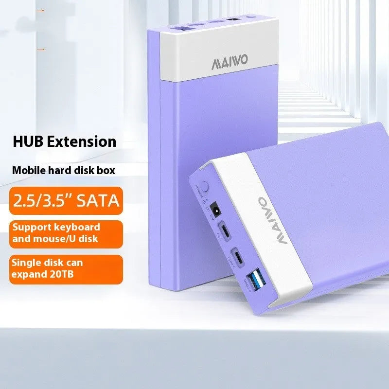 3.5-inch USB 3.0 SATA hard disk box enclosure in ABS plastic with sliding cover design