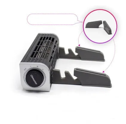 Black USB-powered notebook cooling pad with fan, dimensions 294mm by 65mm.