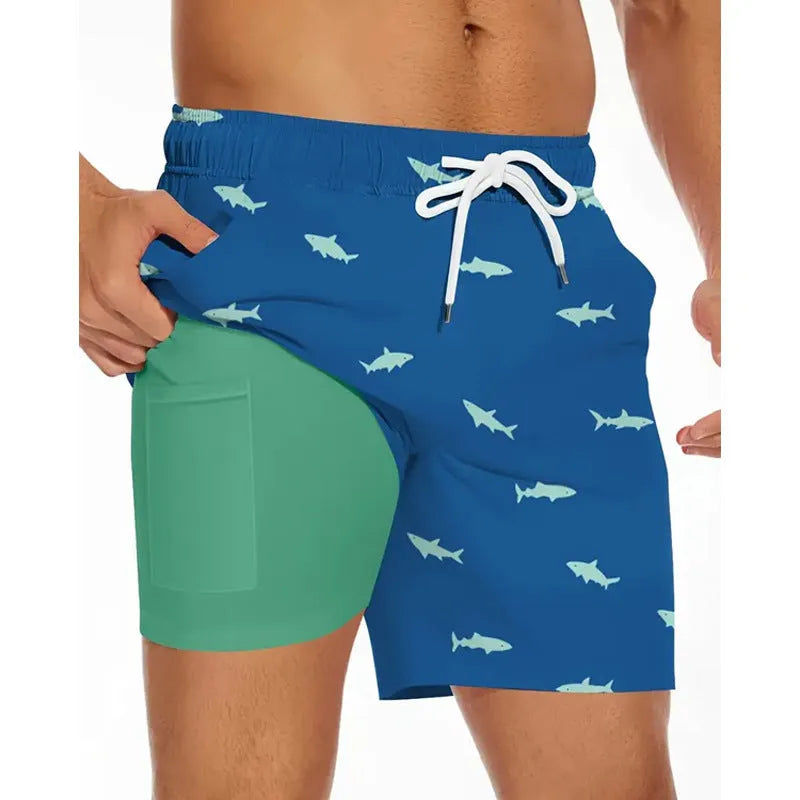 Men's loose fit polyester beach shorts in multiple colours available up to size 5XL