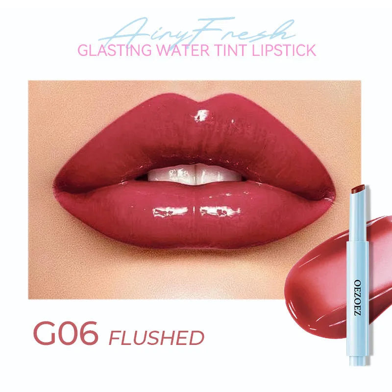 Waterproof moisturising lipstick stick in 1.8g size with six colour shade options