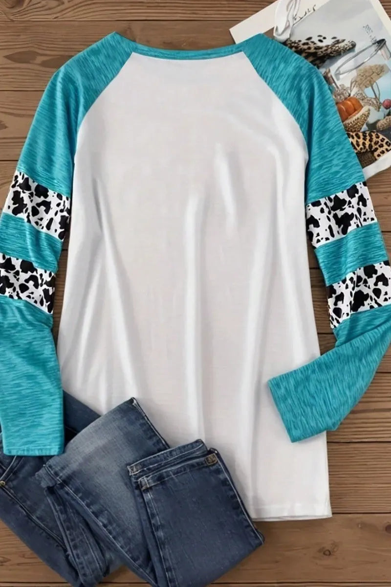 Sky blue Halloween T-shirt with white 3D printed pumpkin design in regular fit pullover style