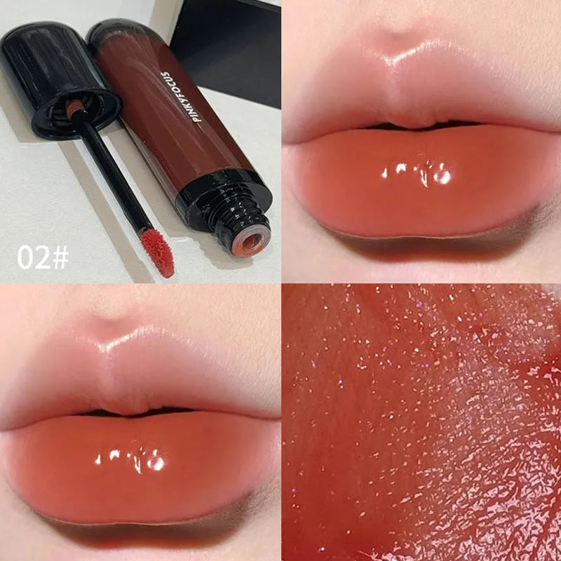 Black Shiny Makeup Mirror Lip Lacquer tube in one of six Black Citrus shades