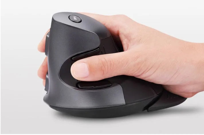 M618 wireless vertical ergonomic computer mouse in black or white colour with USB connection
