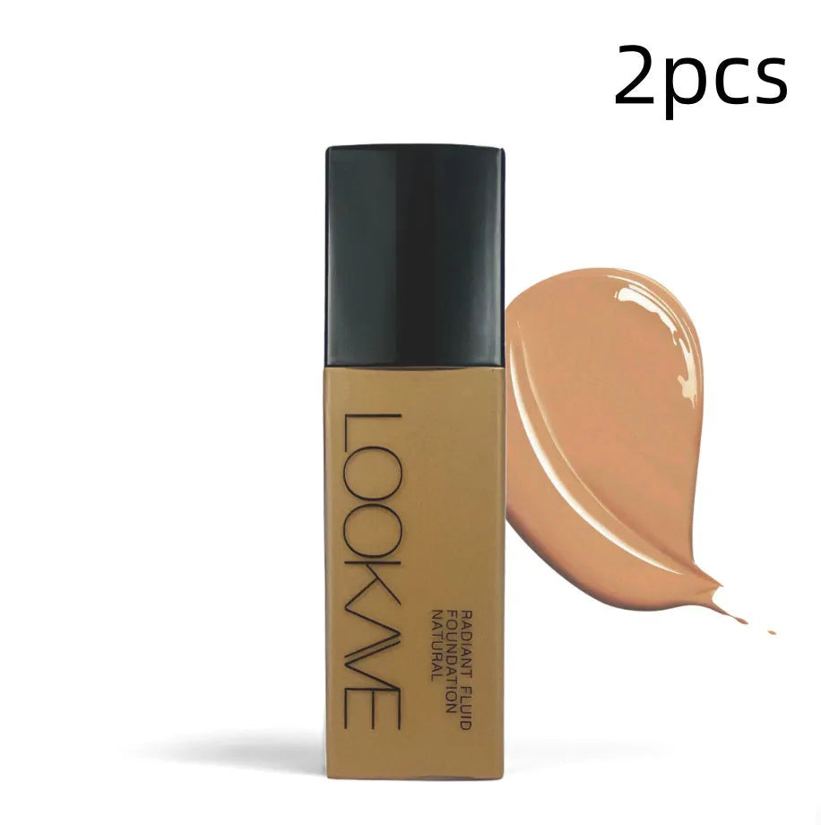 LOOKAVE matte liquid foundation bottle with 21ml content in Ivory White shade