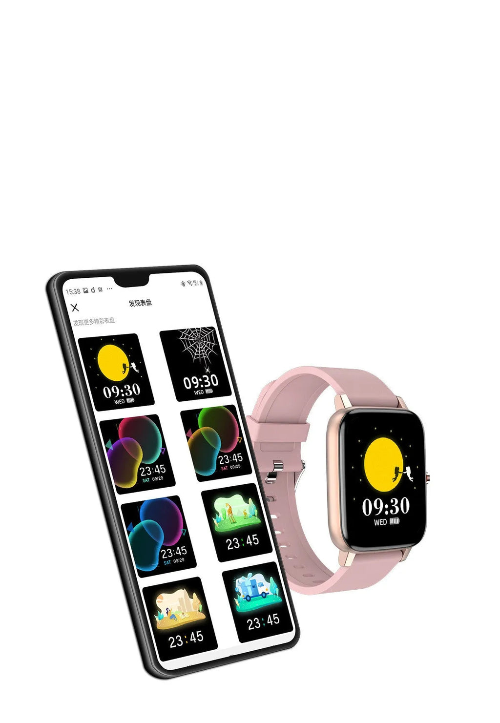H80 sports smart watch with silicone strap on a wrist, showing a watch face displaying heart rate and blood oxygen data.