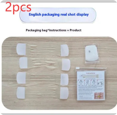 Skin tone neck firming adhesive tape with 4 packs and 20 patches for invisible neck support