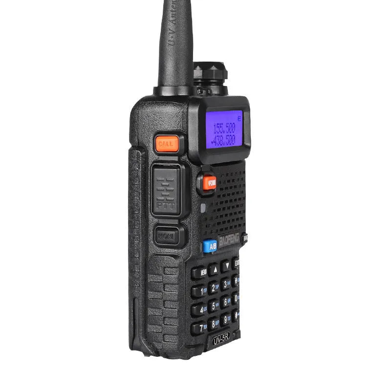 Professional VHF/UHF walkie talkie with 128 channels and lithium battery