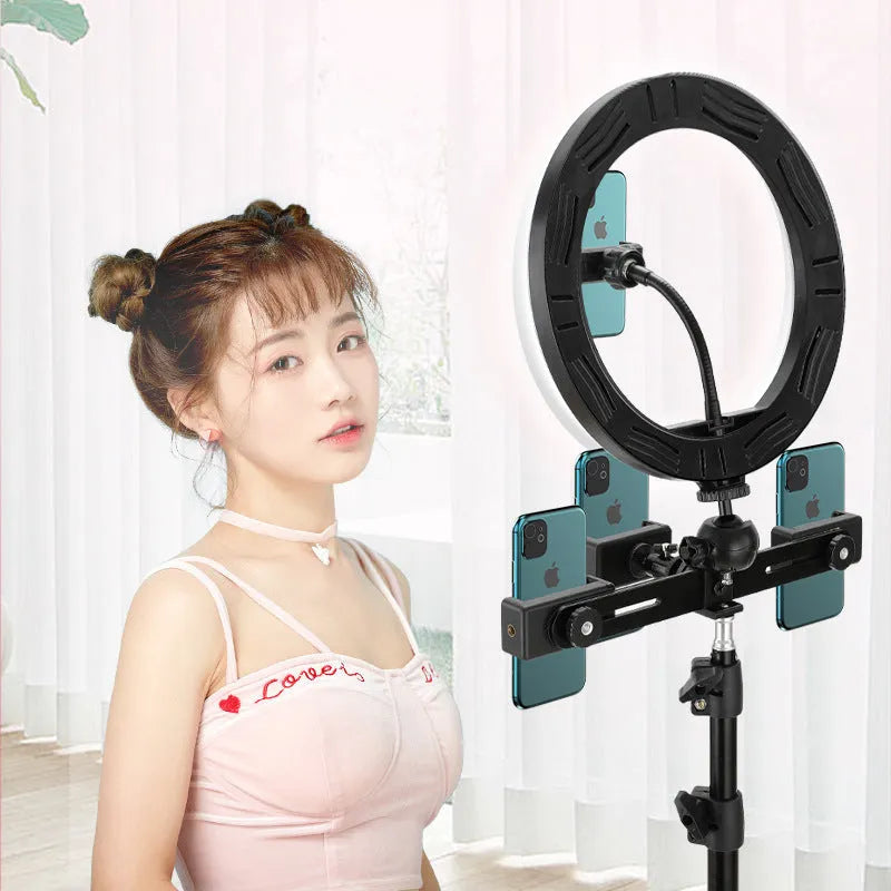 10 inch ring selfie light with metal bracket for smartphone photography