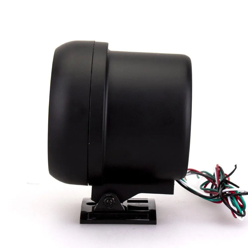 Black automotive tachometer with blue light pointer display measuring 95mm