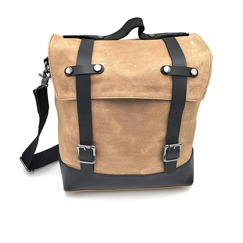 Thick waterproof canvas motorcycle side bag with large capacity dimensions