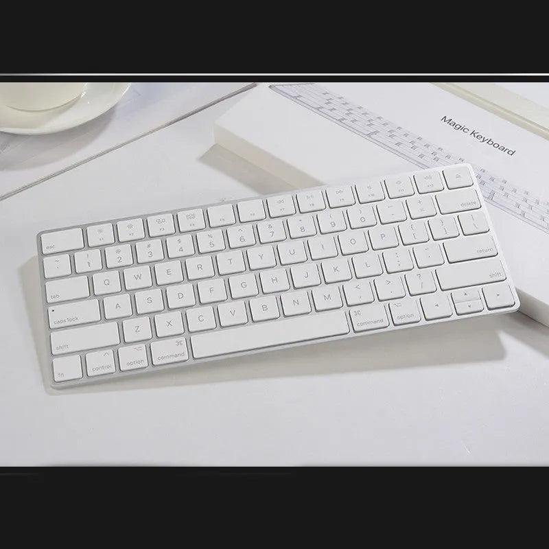 Apple G6 white ultra-thin metal Bluetooth wireless keyboard with multimedia keys