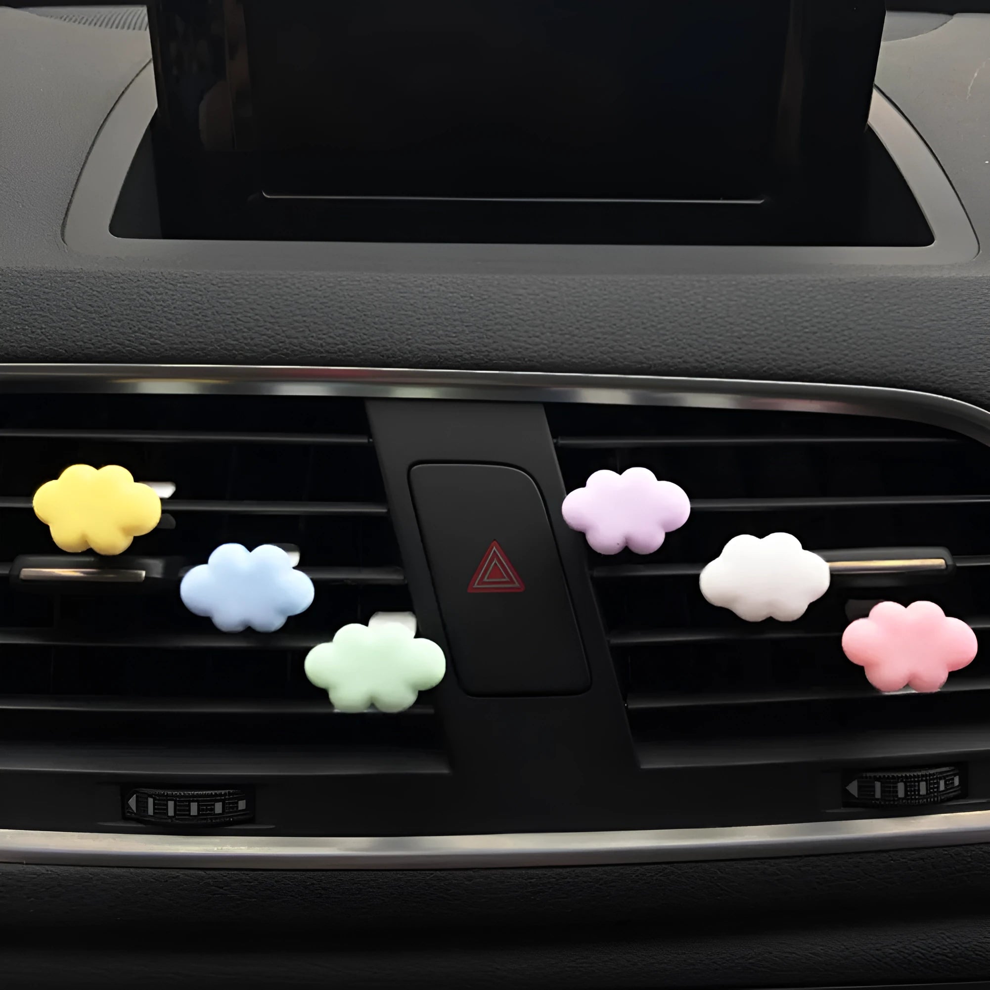 Resin Baiyun cartoon car fragrance clip in multiple colours for air vent mounting