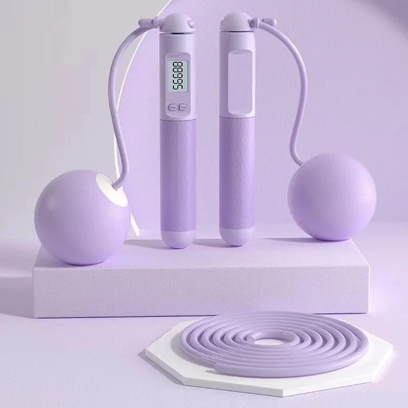 Skipping rope with ball bearings and ABS handles in multiple cord colour options for fitness training