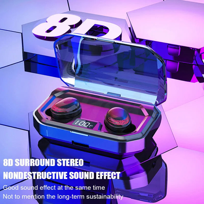 Black X10 Bluetooth wireless earbuds with charging case showing compact design