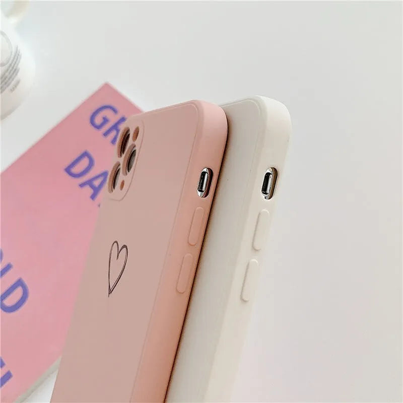 Solid colour TPU silicone phone case for Apple iPhone on a table