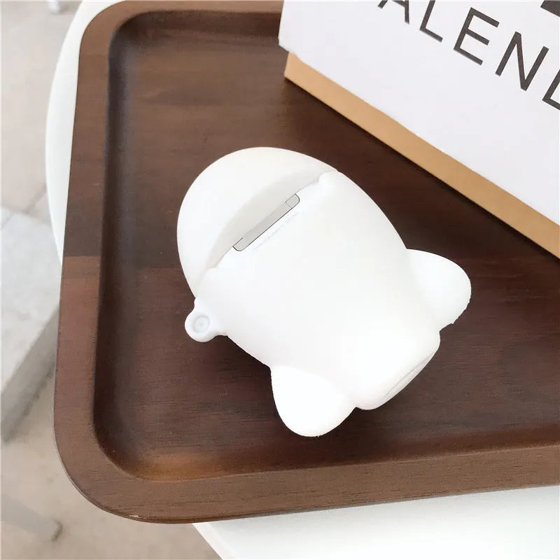 Cartoon aircraft silicone protective case with hook for Apple AirPods 1 and 2 generations