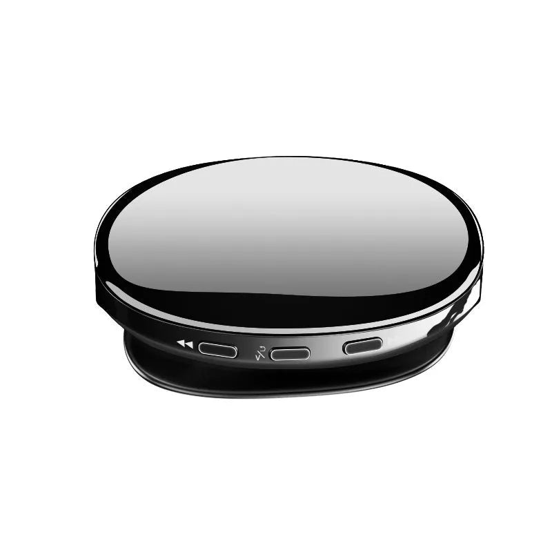 Bluetooth MP4 music player with OLED screen in blue, black or rose gold colours showing playback controls
