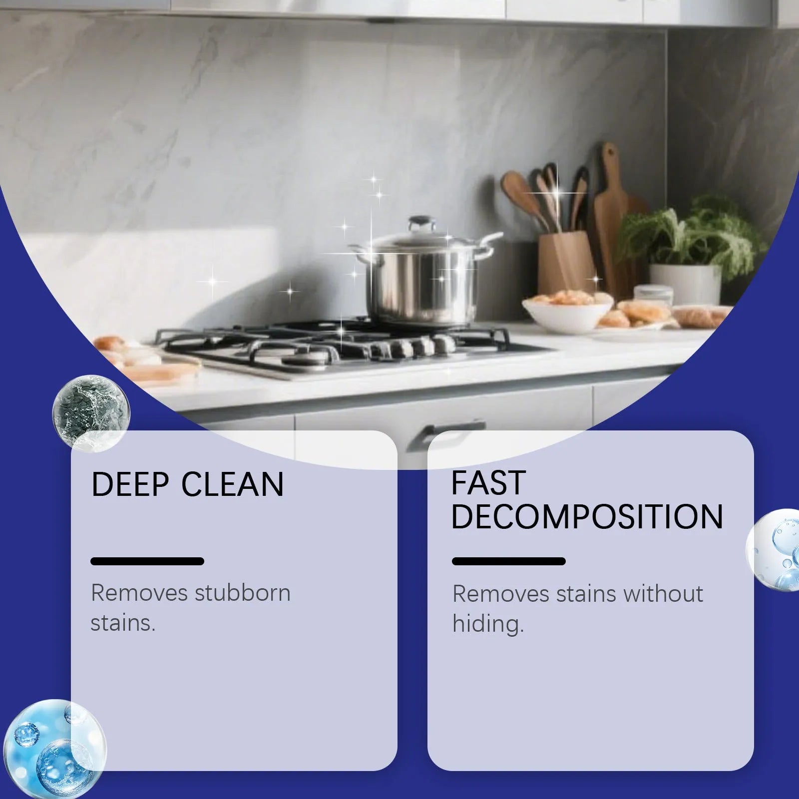 Tube of 237ml household decontamination gel for kitchen and bathroom cleaning