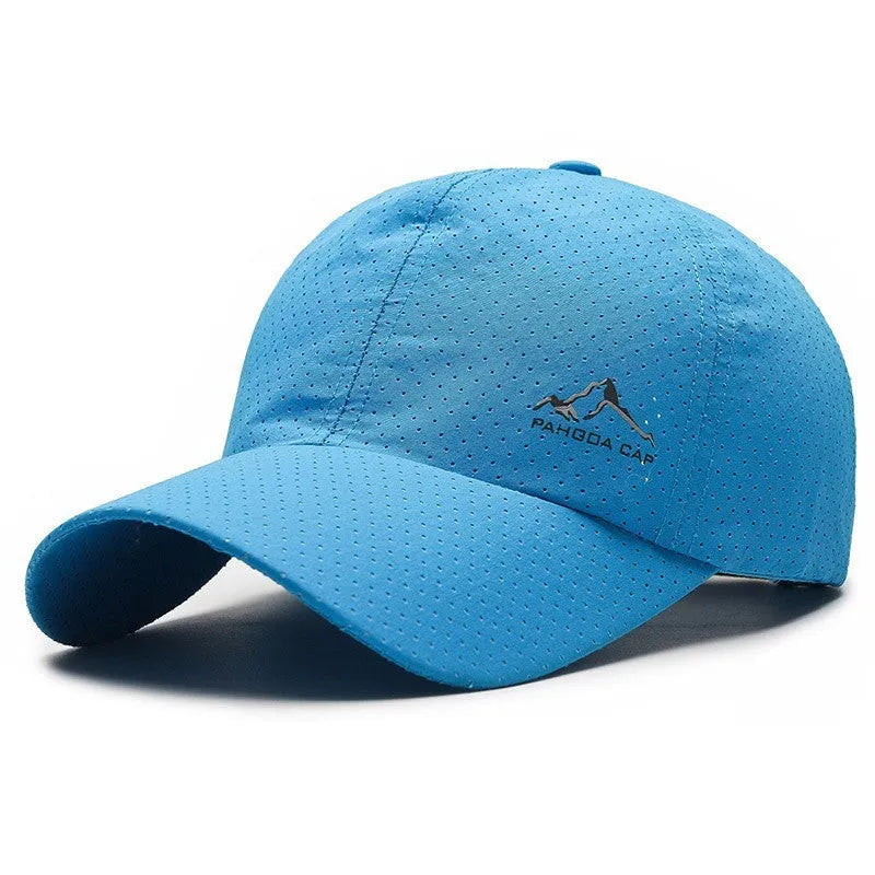 Korean-style dome crown baseball cap in polyester with adjustable strap for summer sun protection