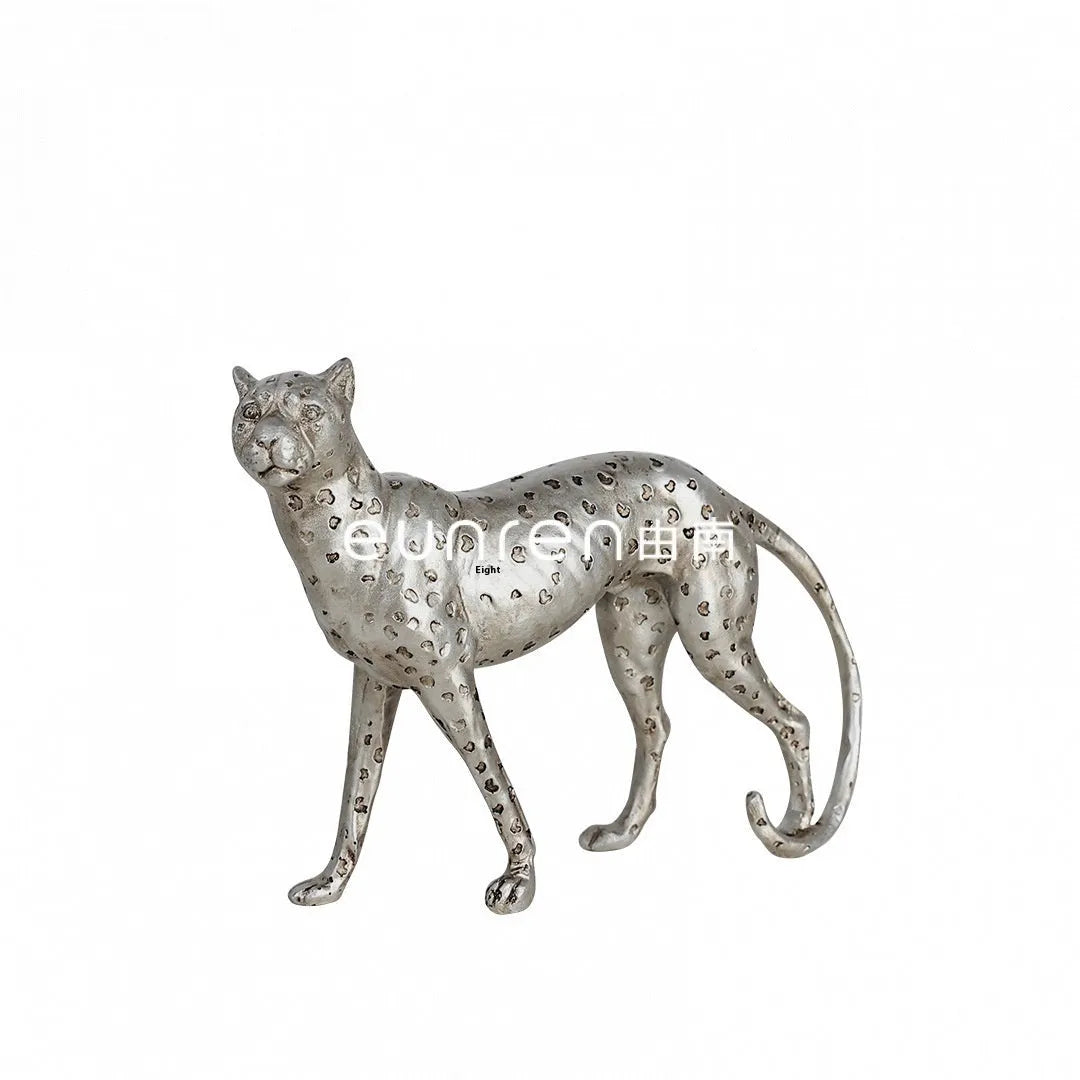 Leopard resin home ornament in American Leopard colour with modern simplicity styling