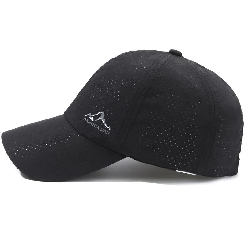 Korean-style dome crown baseball cap in polyester with adjustable strap for summer sun protection