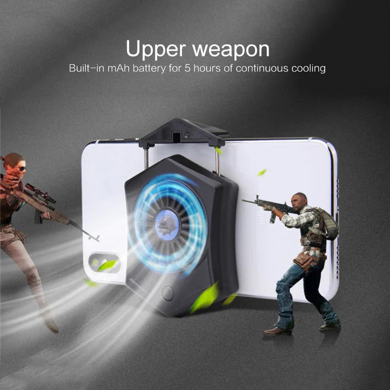 Black and white USB mobile phone radiator cooling fan for smartphone gaming