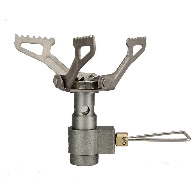 Portable propane camping stove with one-piece furnace construction for outdoor use