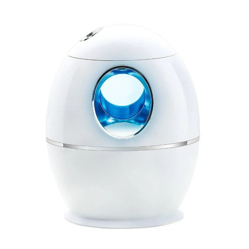 White columnar household humidifier with anion function and USB power connection