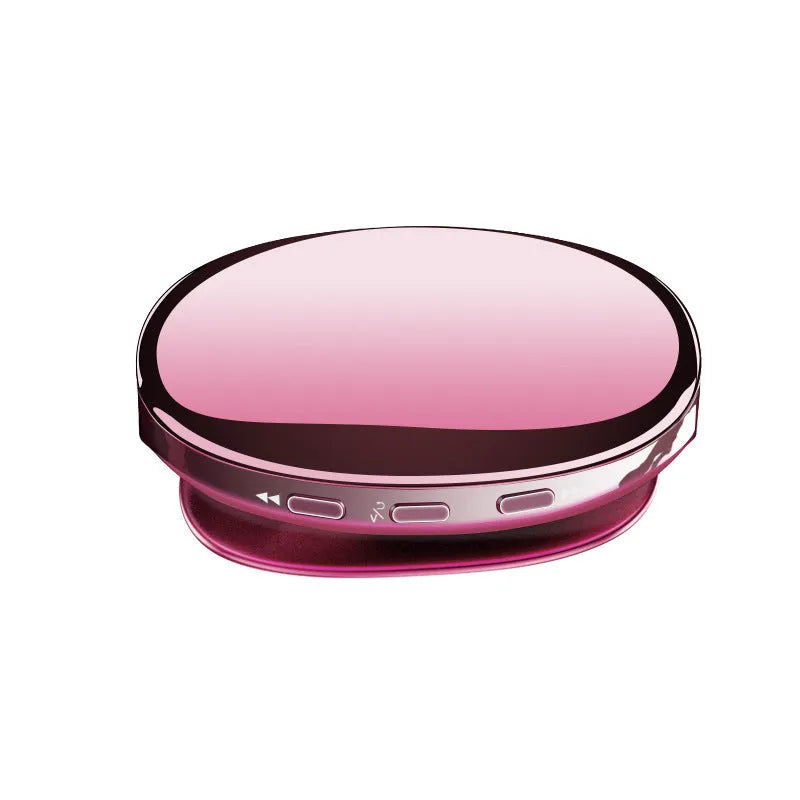 Bluetooth MP4 music player with OLED screen in blue, black or rose gold colours showing playback controls