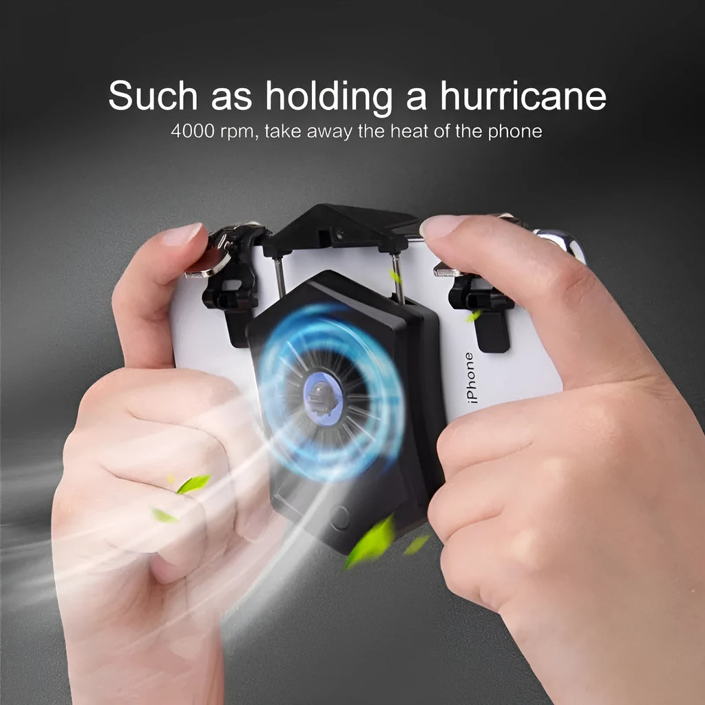 Black and white USB mobile phone radiator cooling fan for smartphone gaming