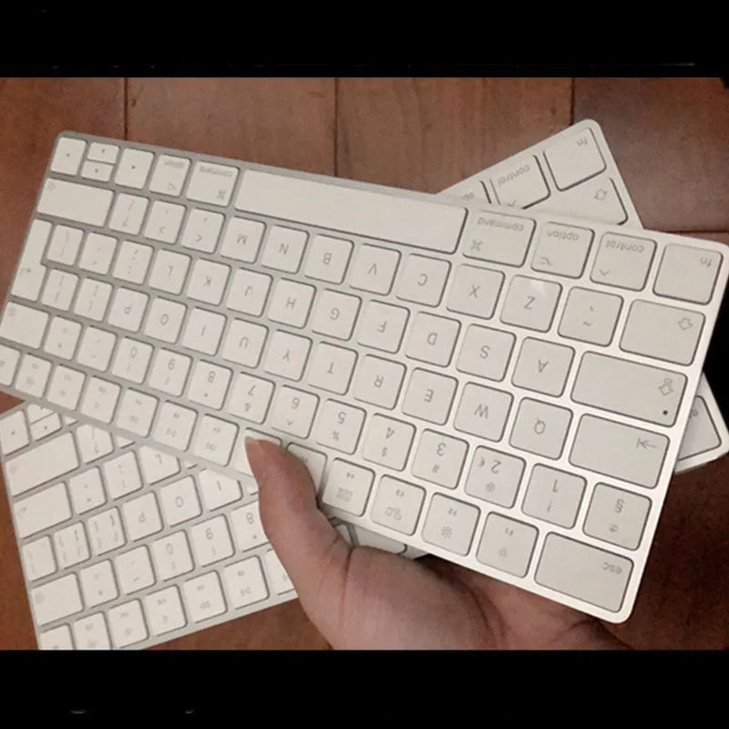 Apple G6 white ultra-thin metal Bluetooth wireless keyboard with multimedia keys