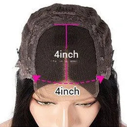 Real human hair lace front wig with 4x4 lace frontal shown in a long length style.