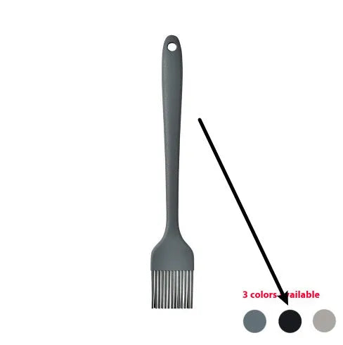 Silicone kitchen utensil set with 12 pieces including spatula, turner, ladel, and food clip in rotating storage bucket