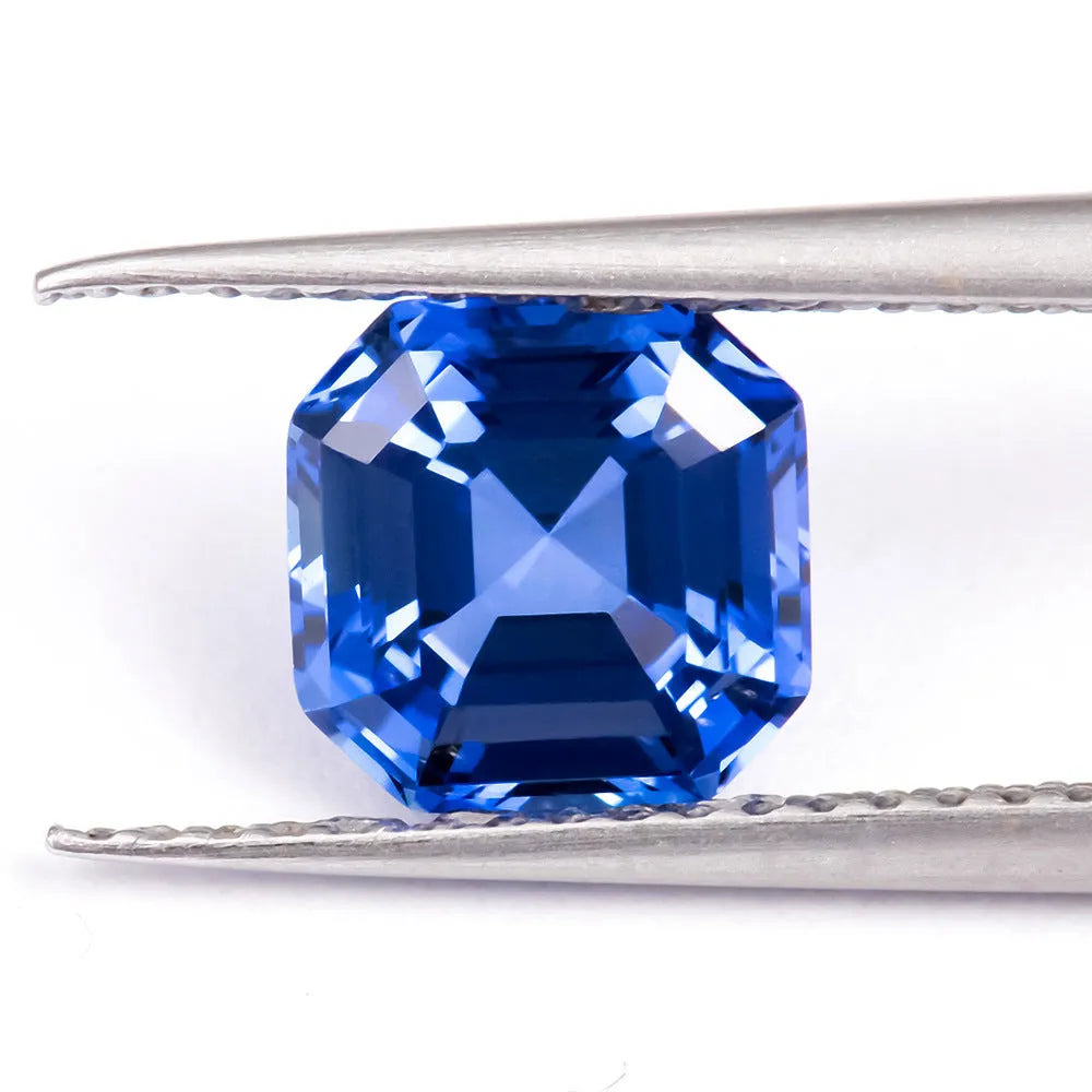 Heart-shaped tiara cut synthetic royal blue gemstone for jewellery making