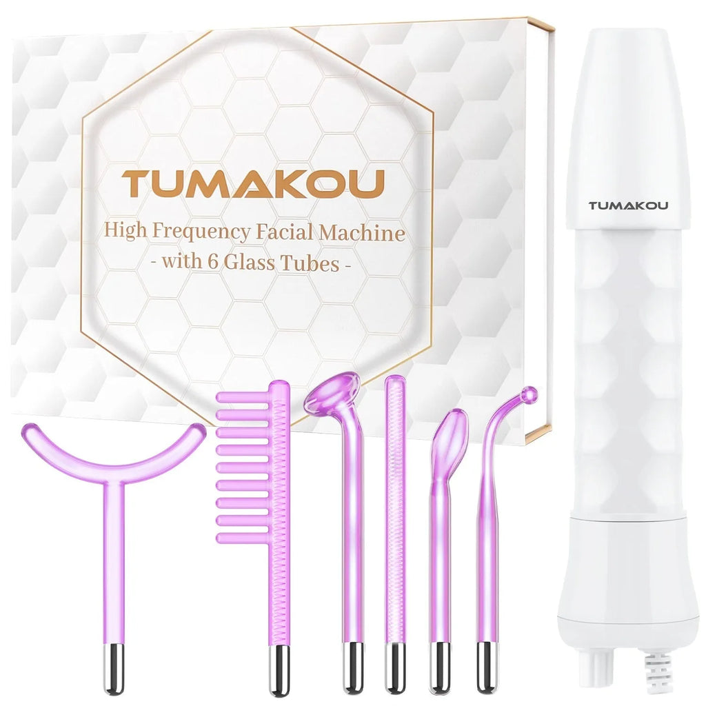 Purple High Wave Electrotherapy Rod six-piece set for professional wrinkle removal treatments