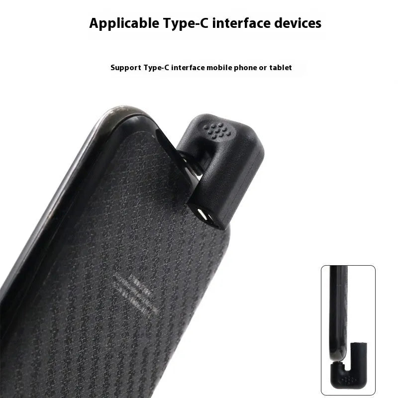 Plastic U-bend adapter extension cable for mobile phones and tablets with multiple connector adapters