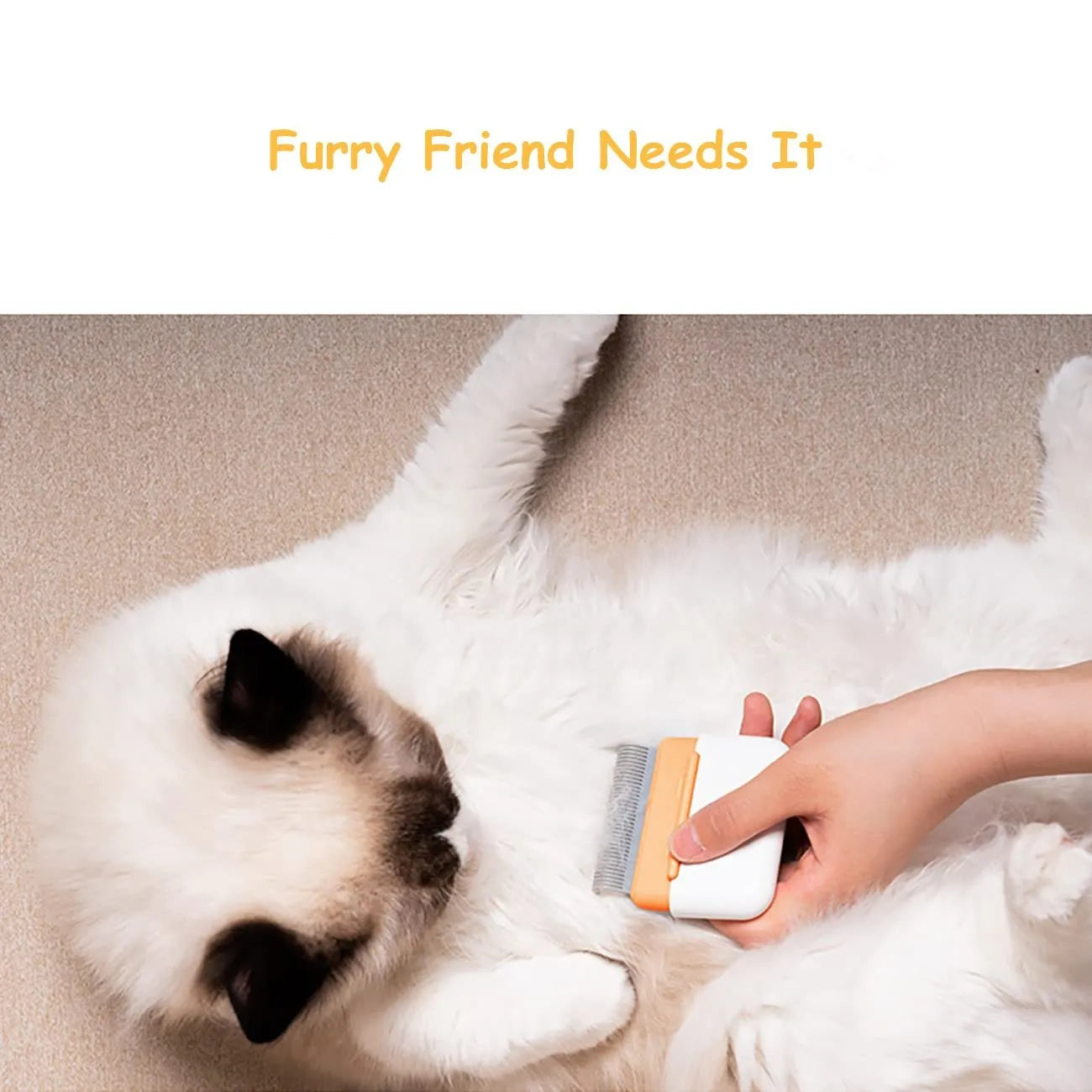 Blue double-sided pet grooming brush with stainless steel comb teeth for cats and dogs
