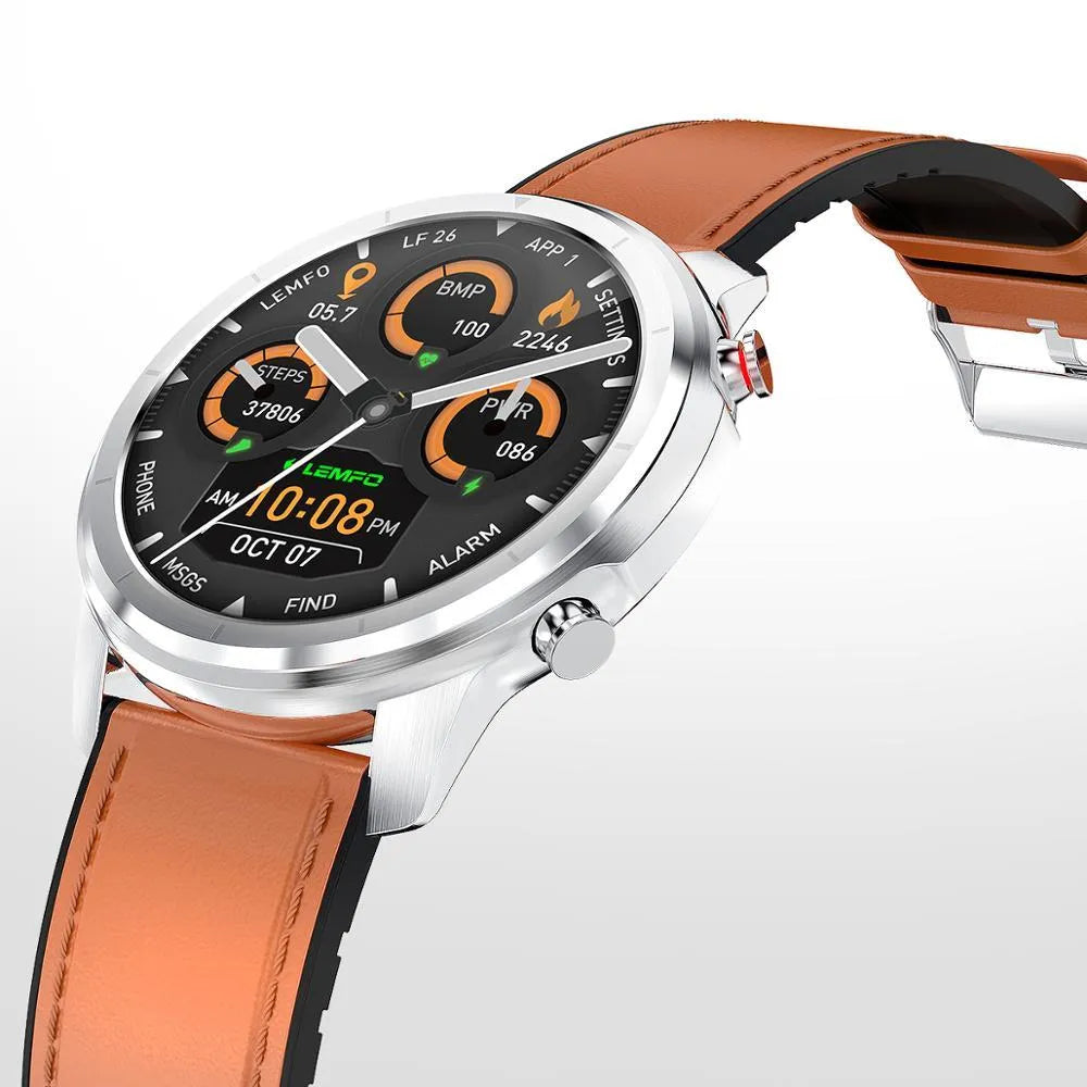 LEMFO LF26 smart bracelet with 1.3-inch screen shown in multiple colour options