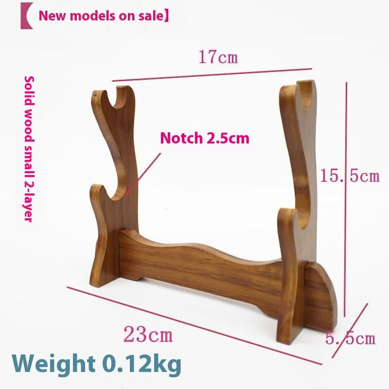 Chinese style handmade wooden wall bracket shelf with multiple layer options on a plain background.