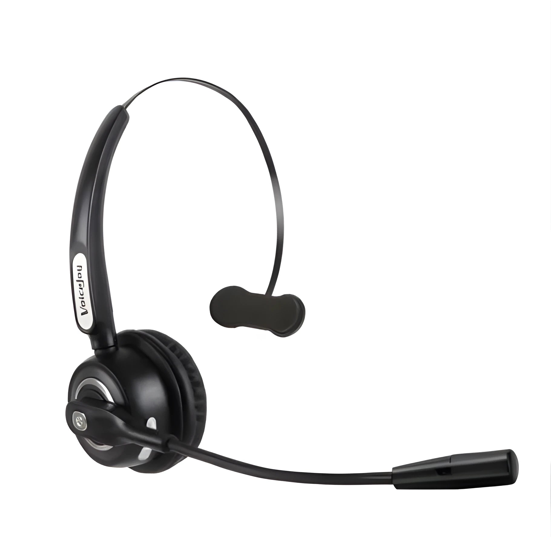 Bluetooth headset with microphone for truck drivers and office use with noise cancellation feature