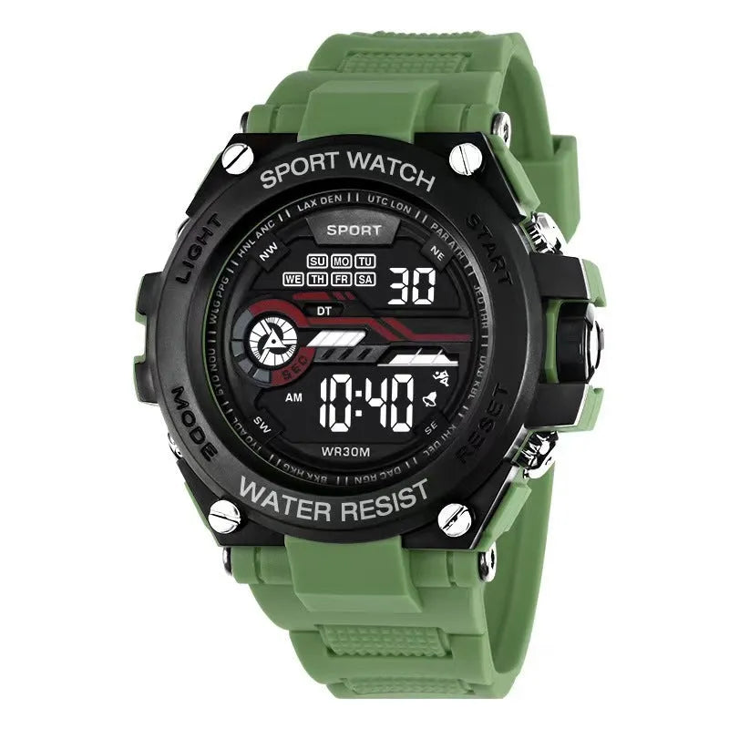 Fashion electronic watch for teenagers shown in one of ten available colours.