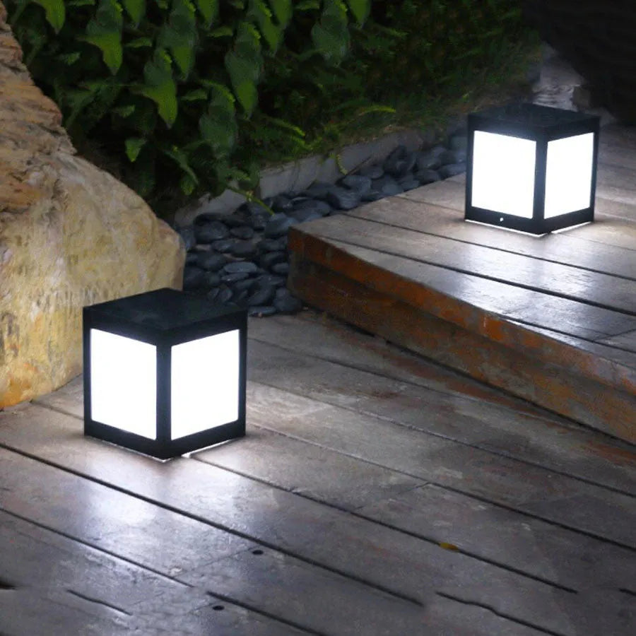 Solar garden lights for outdoor landscape illumination with waterproof design and LED light source