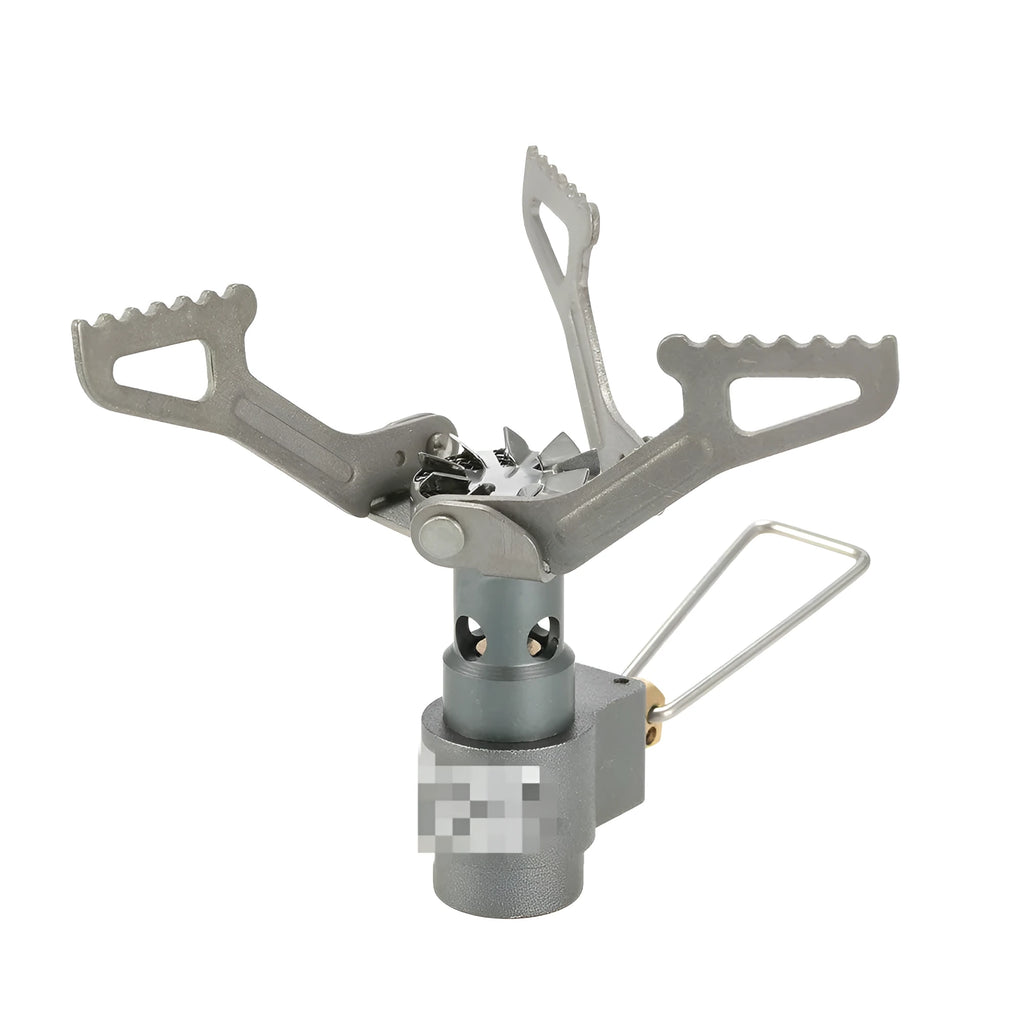 Portable propane camping stove with one-piece furnace construction for outdoor use