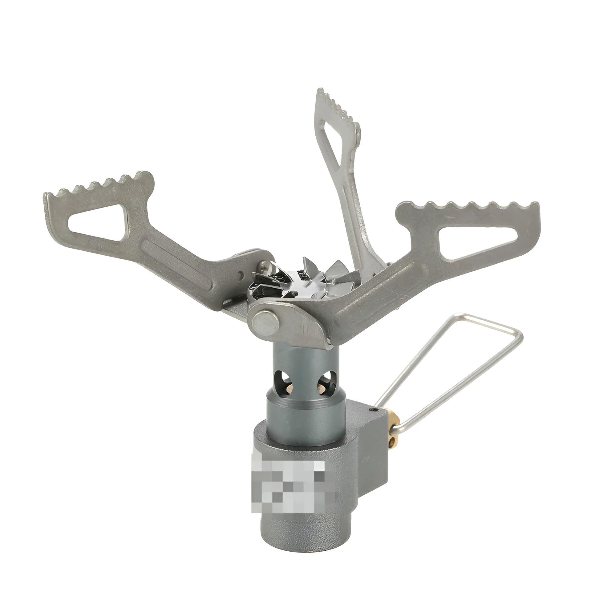Portable propane camping stove with one-piece furnace construction for outdoor use