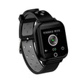 Black 2-in-1 smart watch with 1.4 inch screen and integrated bluetooth earbuds for fitness tracking