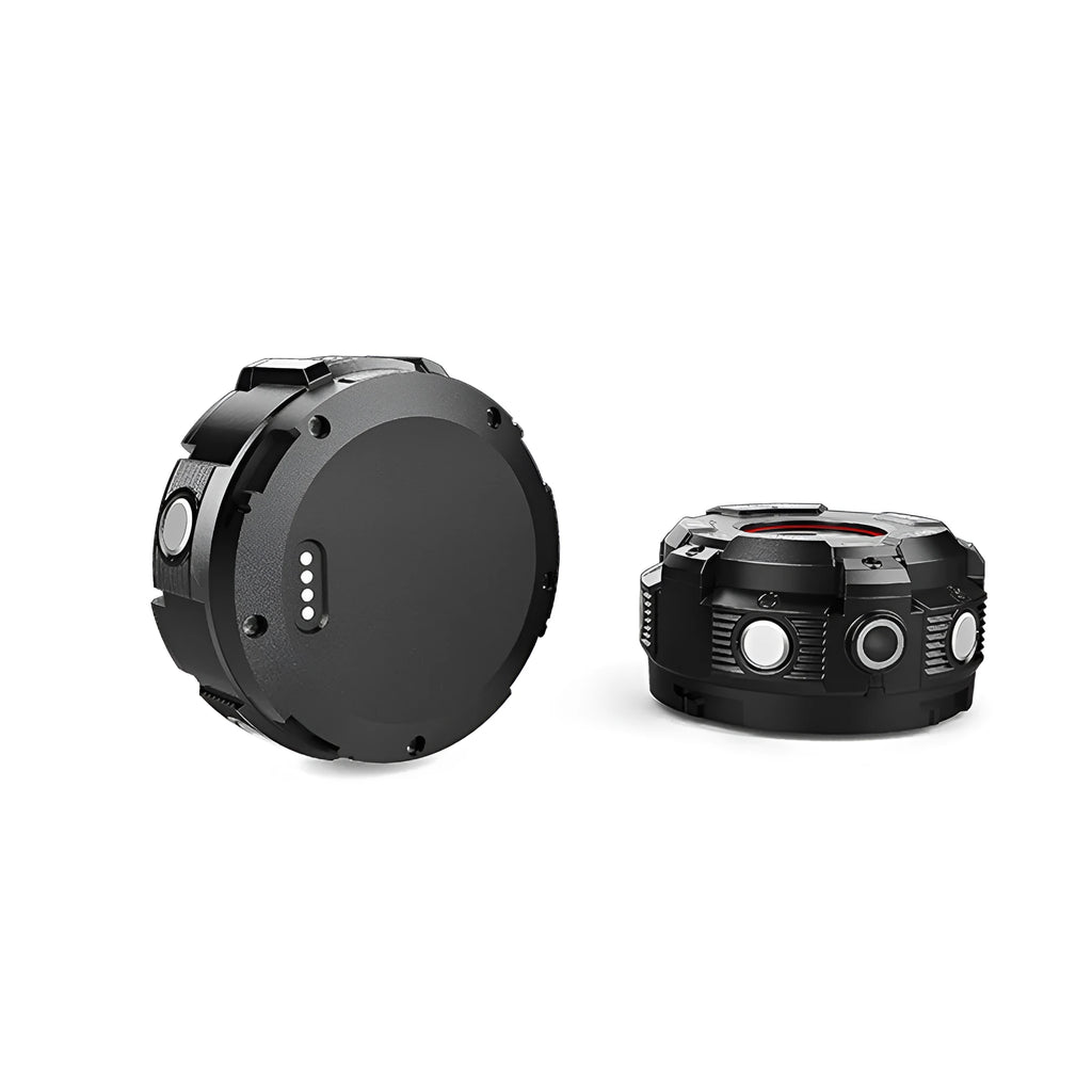 Black waterproof sports digital camera with 290mm length body and dust-resistant construction