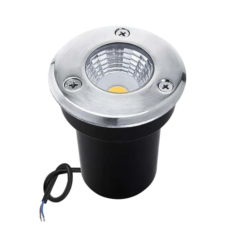 Black stainless steel LED COB underground light for outdoor garden or pathway lighting