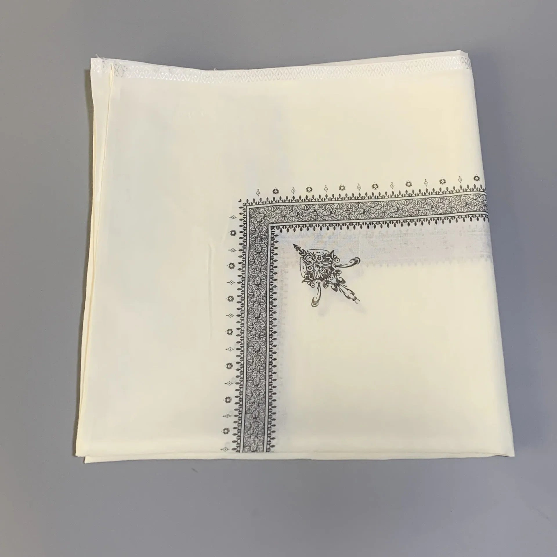 Printed square polyester scarf showing 138x138cm dimensions in multiple colour options