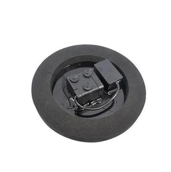 Black solar garden fountain with mercury floating design and four spray nozzles for ponds